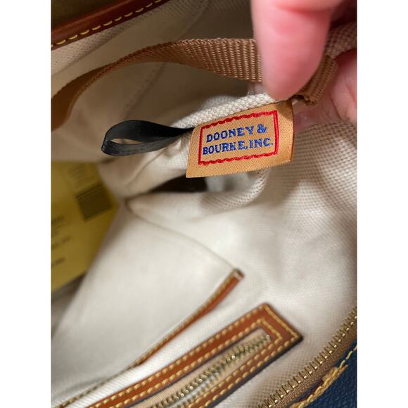 Dooney & Burke Monogram Large Tote Blue Style #: BMONO1965 leather purse - Picture 8 of 11